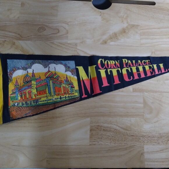 Vintage 60s Corn Palace Mitchell SD Pennant Flag - Picture 2 of 7